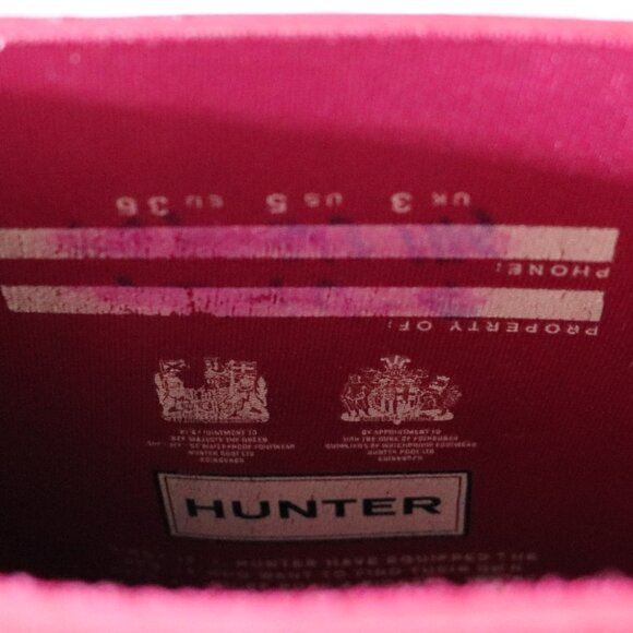 Hunter Original Women's Pink Sz 5/36 Tall Rubber Buckle Outdoor Rain Boots - Picture 12 of 13
